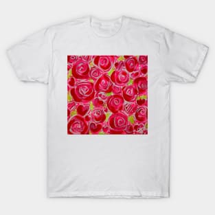 Red Roses Pink Rose Hearts Heart Jackie Carpenter Art Gift Idea's Mother's Day Valentine's Christmas Birthday Her Love Mom Wife Girlfriend Best Seller T-Shirt